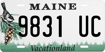 ME license plate 9831UC