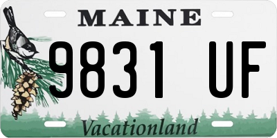 ME license plate 9831UF