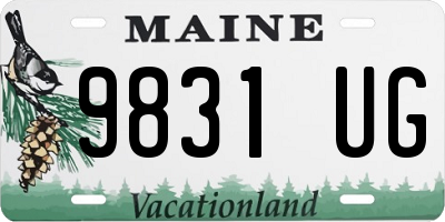 ME license plate 9831UG