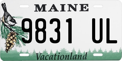 ME license plate 9831UL