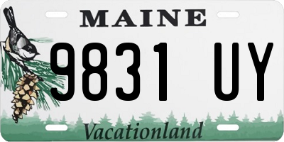 ME license plate 9831UY