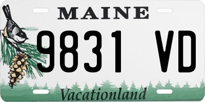 ME license plate 9831VD