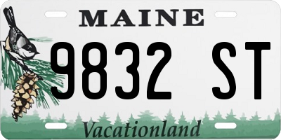 ME license plate 9832ST