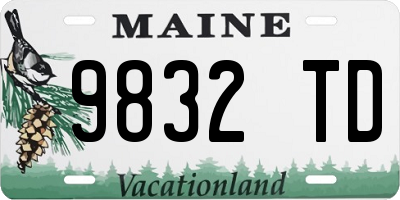 ME license plate 9832TD