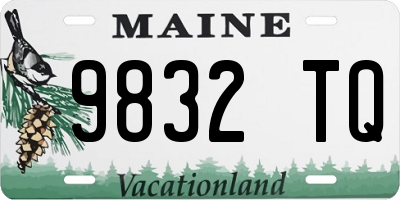 ME license plate 9832TQ