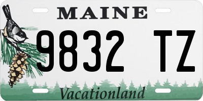 ME license plate 9832TZ