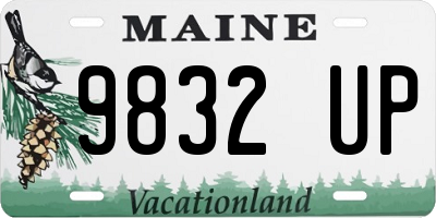 ME license plate 9832UP