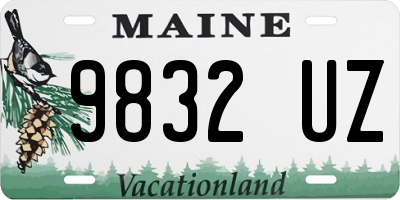 ME license plate 9832UZ