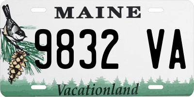 ME license plate 9832VA