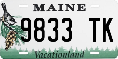 ME license plate 9833TK