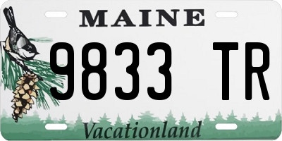 ME license plate 9833TR