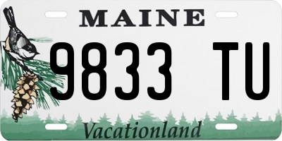 ME license plate 9833TU