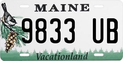 ME license plate 9833UB