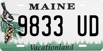 ME license plate 9833UD