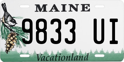 ME license plate 9833UI