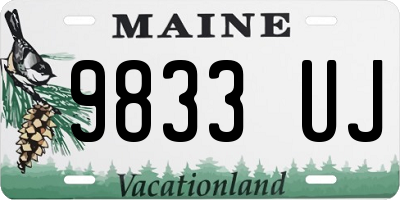 ME license plate 9833UJ