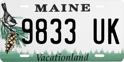 ME license plate 9833UK