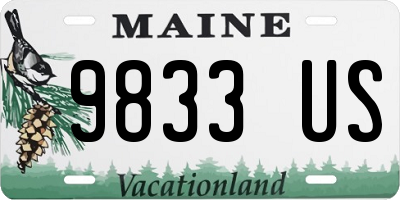 ME license plate 9833US