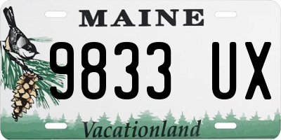 ME license plate 9833UX