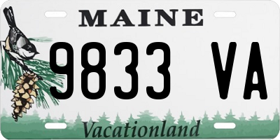 ME license plate 9833VA