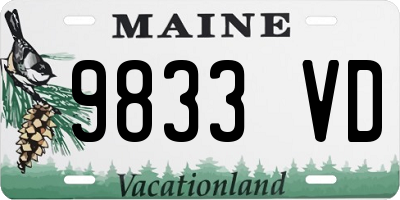 ME license plate 9833VD