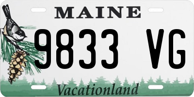 ME license plate 9833VG