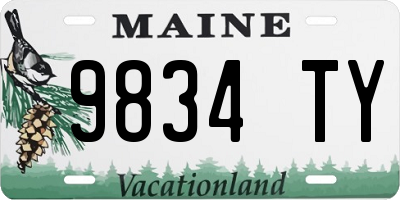 ME license plate 9834TY