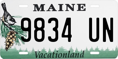 ME license plate 9834UN