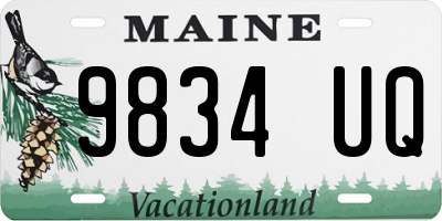 ME license plate 9834UQ