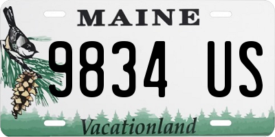 ME license plate 9834US