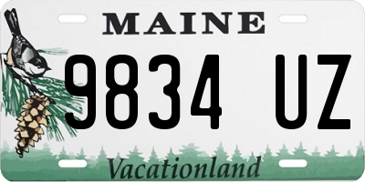 ME license plate 9834UZ