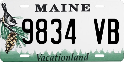 ME license plate 9834VB