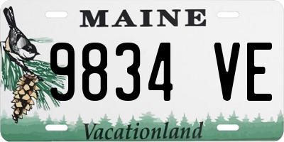 ME license plate 9834VE