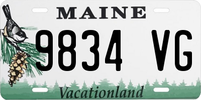 ME license plate 9834VG