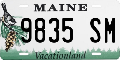 ME license plate 9835SM