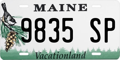 ME license plate 9835SP