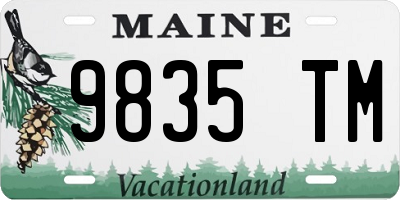 ME license plate 9835TM
