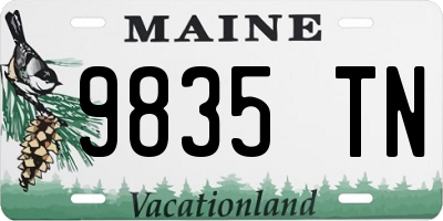 ME license plate 9835TN