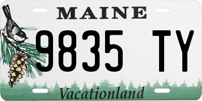 ME license plate 9835TY