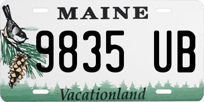 ME license plate 9835UB