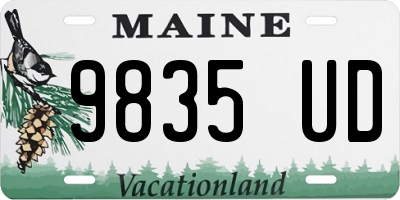 ME license plate 9835UD