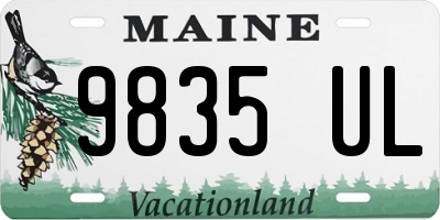 ME license plate 9835UL