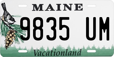 ME license plate 9835UM