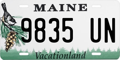 ME license plate 9835UN