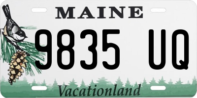 ME license plate 9835UQ