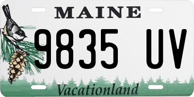 ME license plate 9835UV