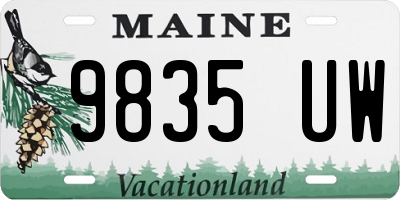 ME license plate 9835UW