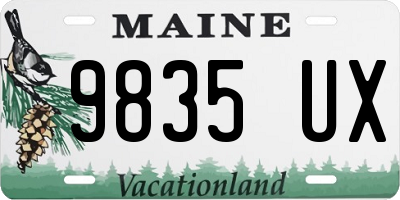 ME license plate 9835UX