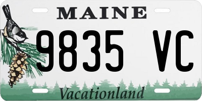ME license plate 9835VC
