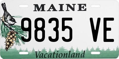 ME license plate 9835VE